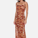 Beach To Bar Dress - Golden Leopard