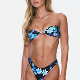 Strapless Cheeky Set - Midnight Bloom