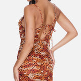Beach To Bar Dress - Golden Leopard